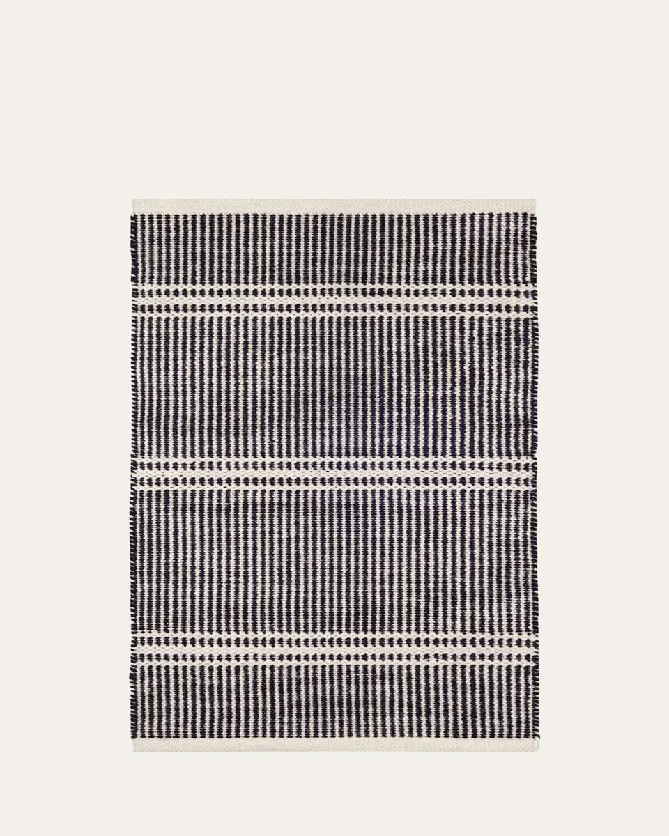 Malta Black/Ivory Handwoven Rug, 5' x 8'